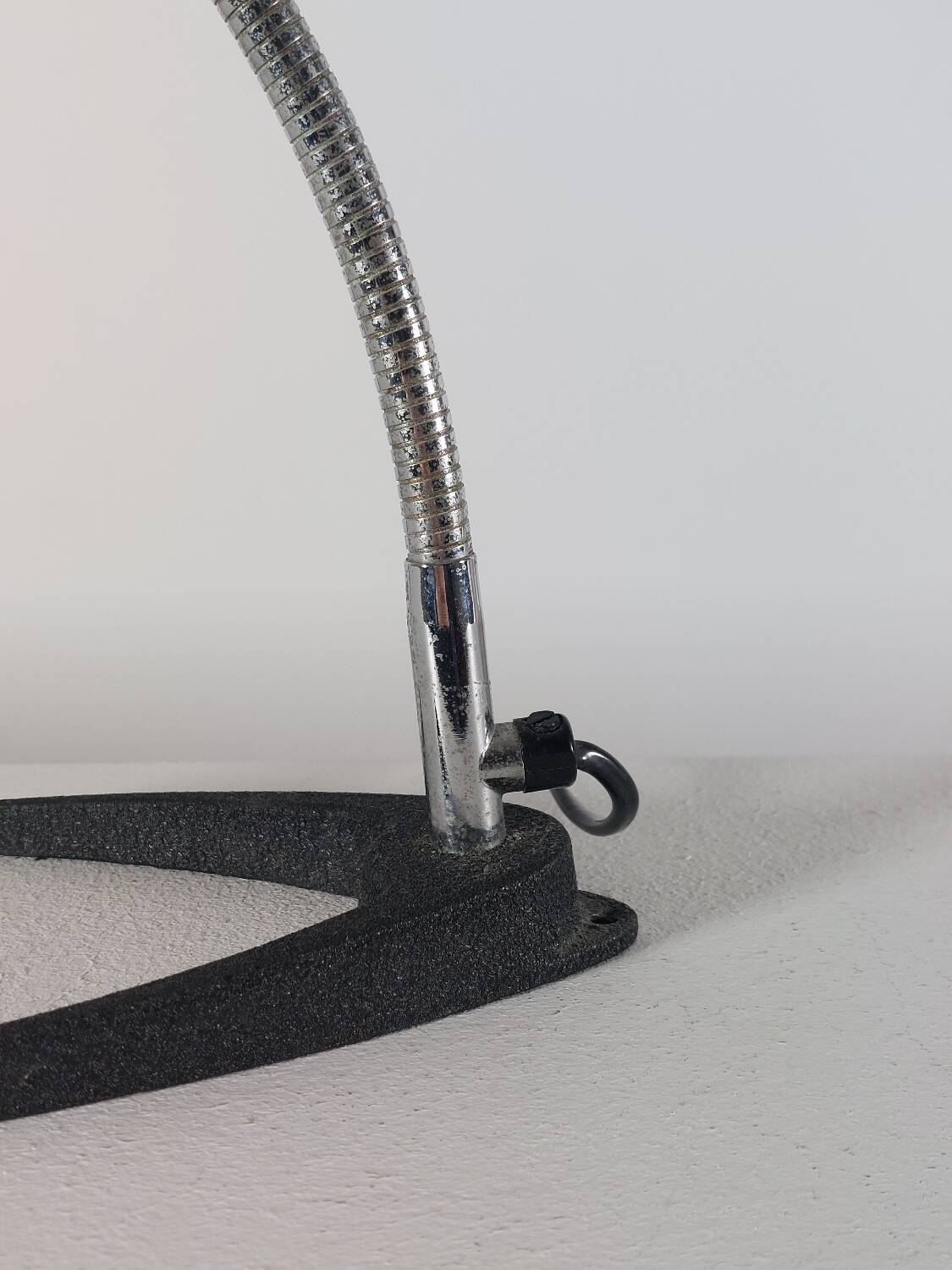 Yellow-green metal table lamp, 1950s.