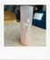 Pink and gold tube vase