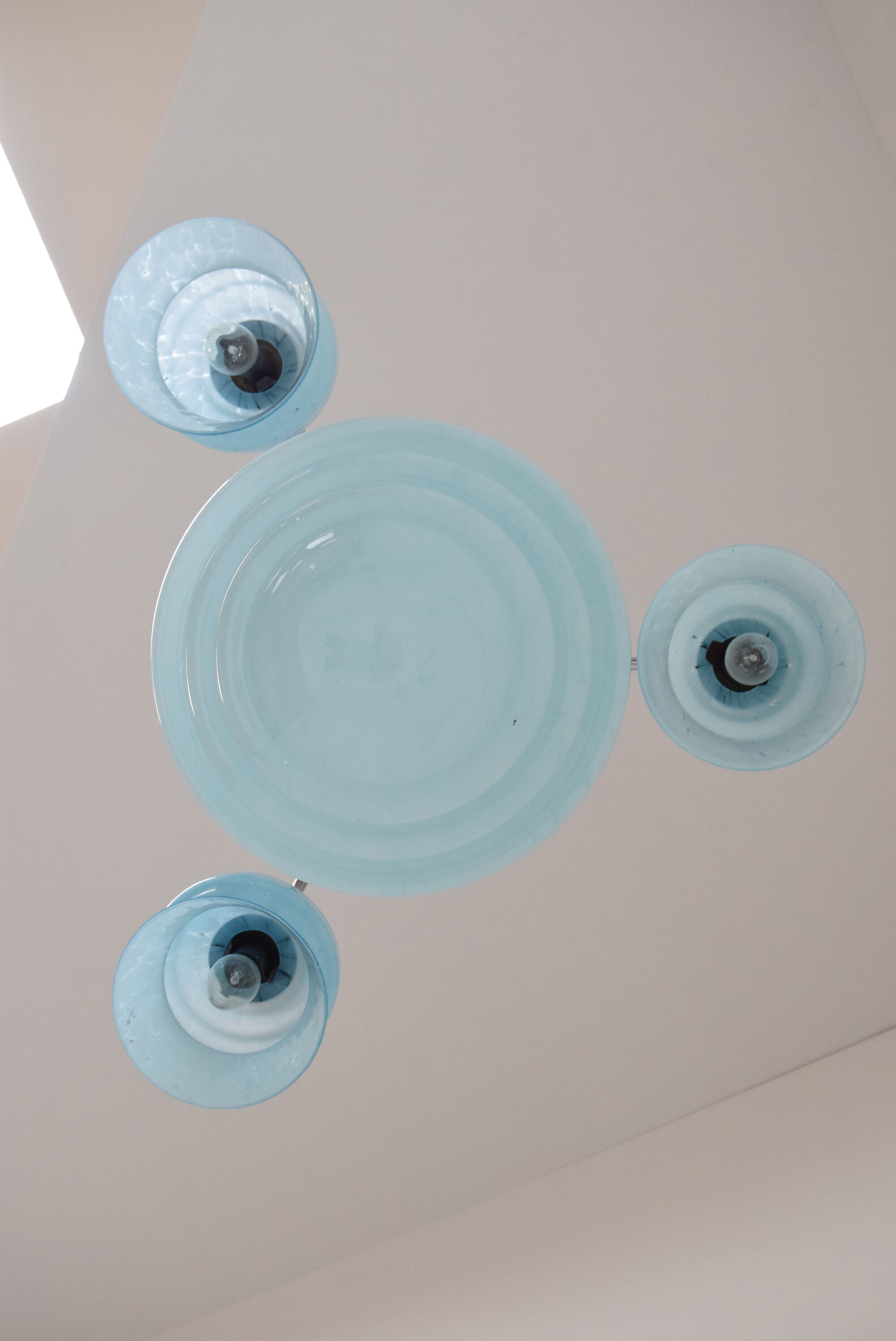 Art deco chrome chandelier 1930's