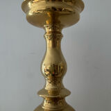 Antique candle holder in solid bronze