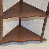 small wooden corner shelf