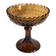 Vintage glass sugar bowl in brown, yellow, and orange, Italy, 1960s.