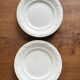 2 Creil and Montereau white plates