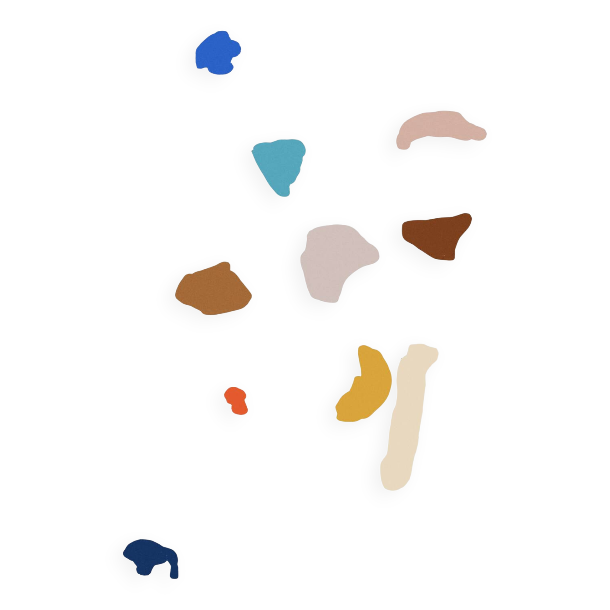 Abstract pebbles giclee print 50x70 cm