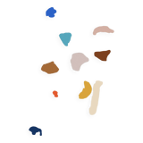 Abstract pebbles giclee print 50x70 cm