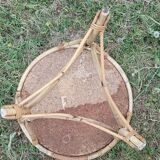 Table basse rotin - vintage