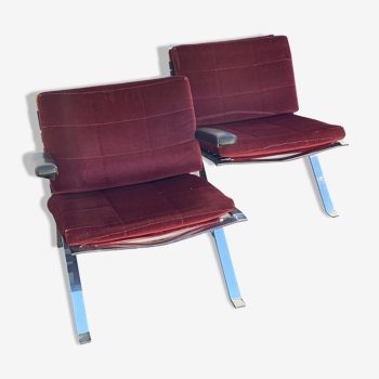 Stunning Pair of Easy Chairs by Hans Eichenberger for Girsberger 1960’s