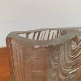 Vintage Glass Block Vase