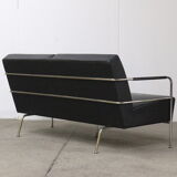 Leather & chrome sofa by Gunilla Allard, Sweden 1994