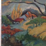 Tableau paysage automnal
