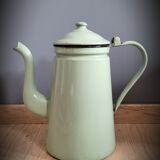 Light green enamelled coffee maker
