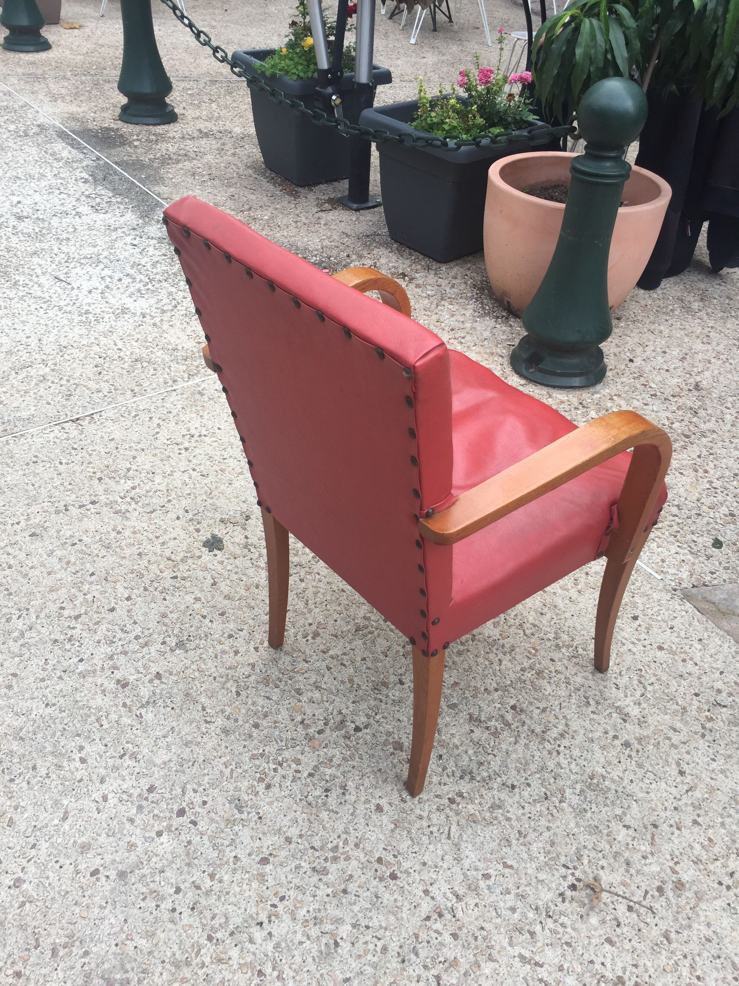 Leatherette armchair from 50s 60s