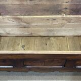 Oak and chestnut storage bench from the late 19th century