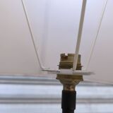 1950s wrought iron tripod floor lamp