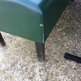 Set of two bistro banquettes plus table