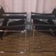 Pair of leather armchairs Breuer model B3