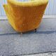 Vintage armchair yellow fabric