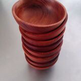 Set of 8 cups in exotic wood