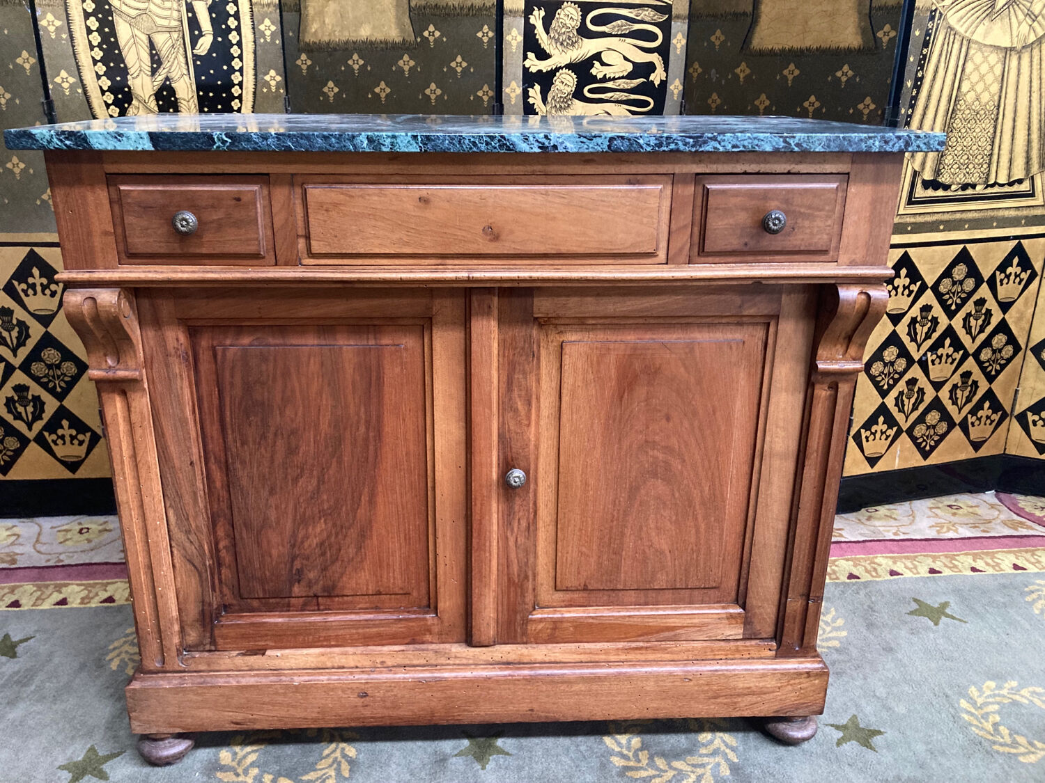 Walnut bath cabinet