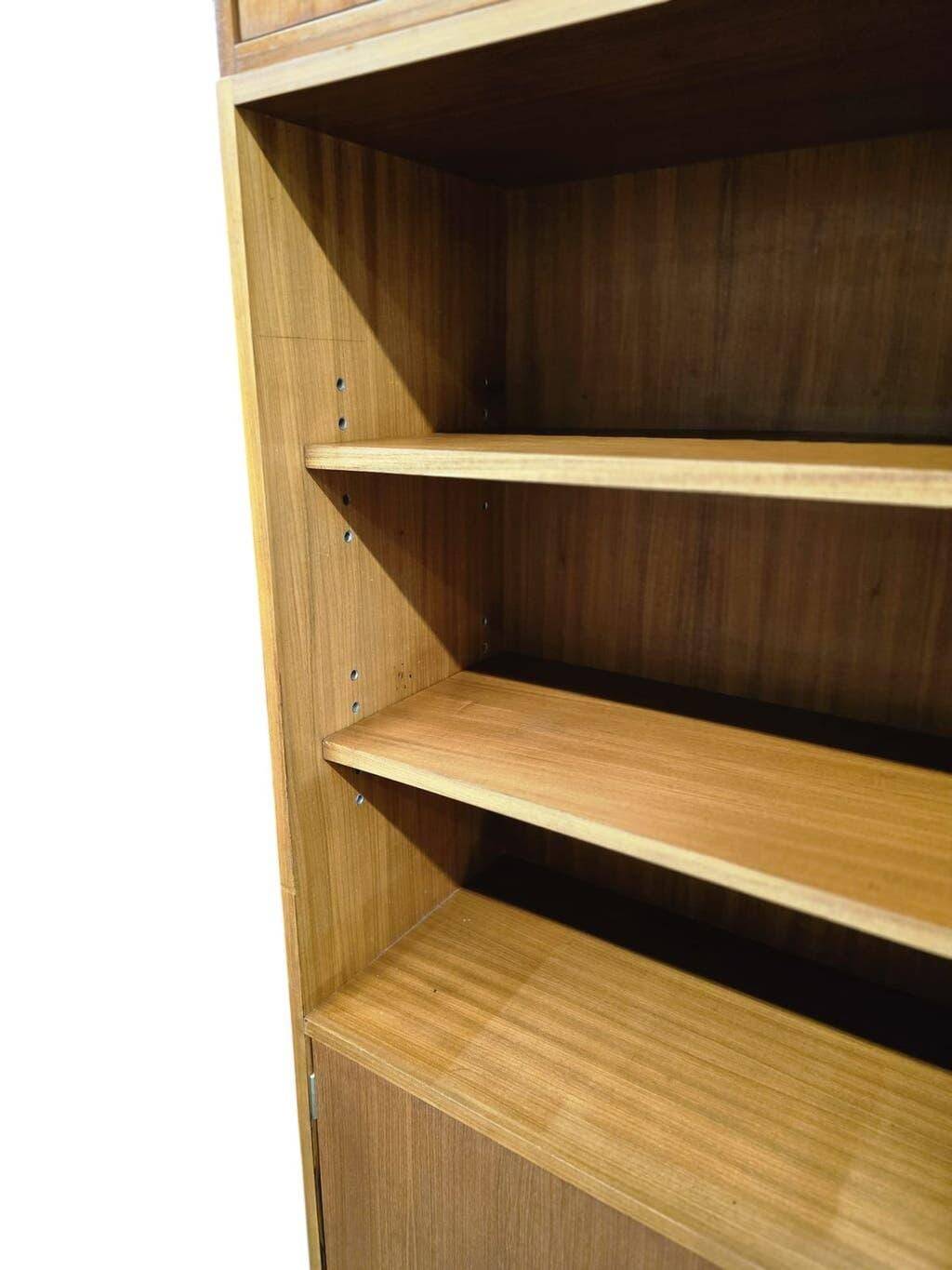 Bibliothèque / vitrine vintage en bois MDK