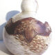 Art Deco ball vase signed Legras, acid-etched glass paste Vine decoration