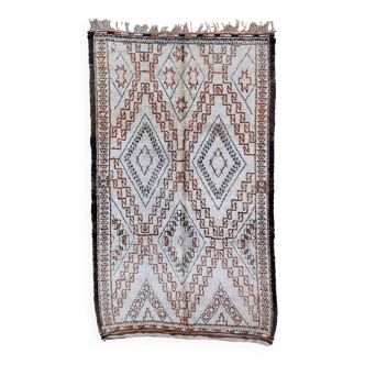 Beni Ourain Moroccan rug white - 190 x 338 cm