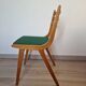 Scandinavian chair vintage beech and green vinyl