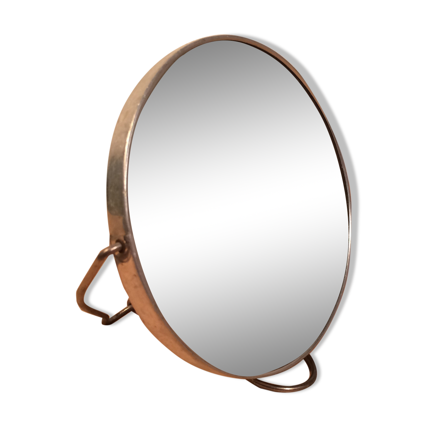 Miroir barbier double face grossissant rond