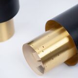 Paire de 2 suspensions vintage Etna de Jo Hammerborg, Fog og Morup, 1960