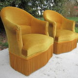 Pair of armchairs velvet Toad