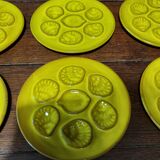 Shell oyster plates series of six 20th century