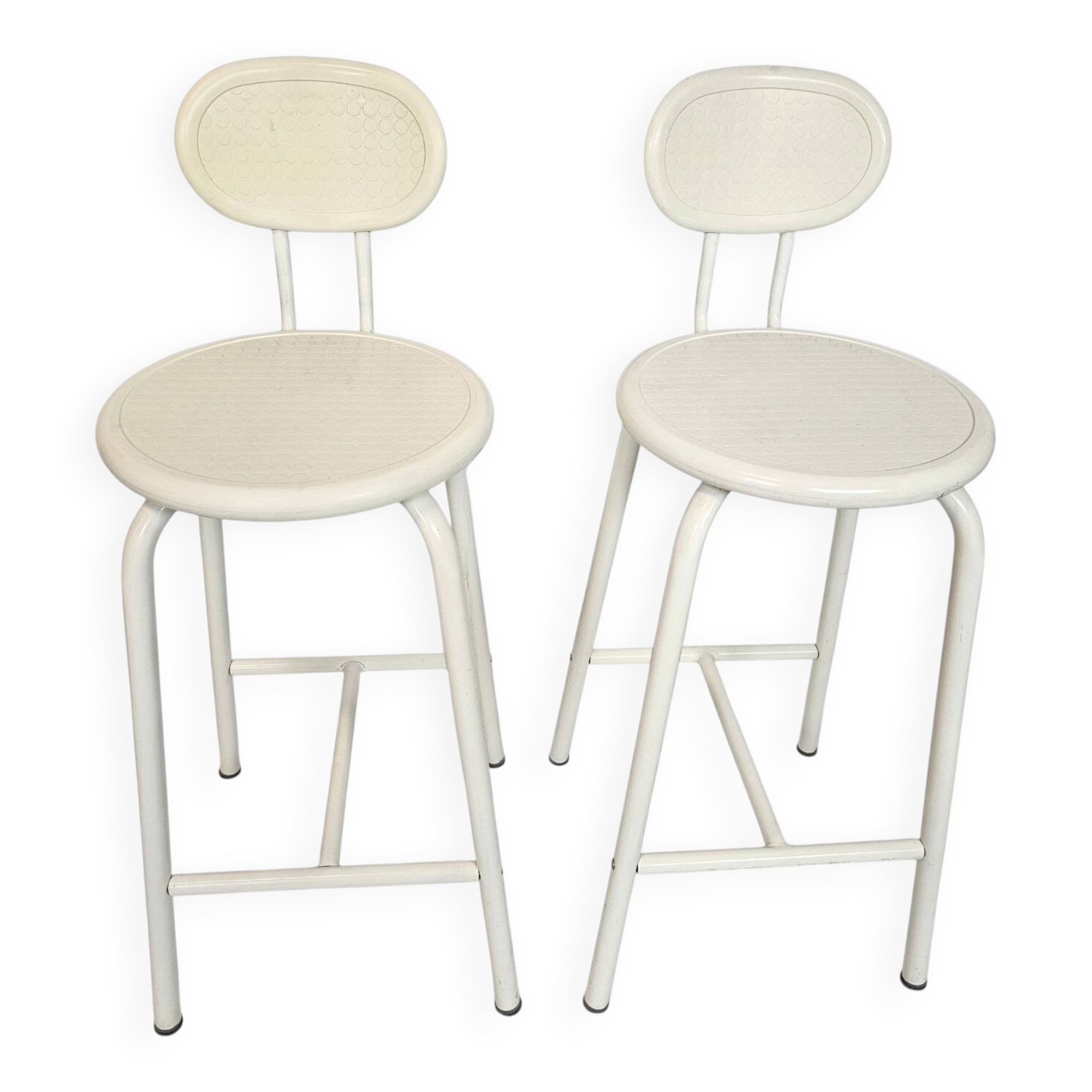 IKEA – metal – ABS plastic – 2 x bar stool – signed – Italy – 1980s
