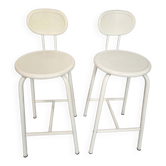 IKEA – metal – ABS plastic – 2 x bar stool – signed – Italy – 1980s