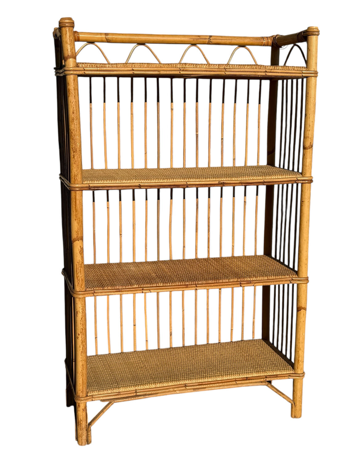 1960s rattan shelf from France