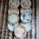12 antique flat plates in ironstone