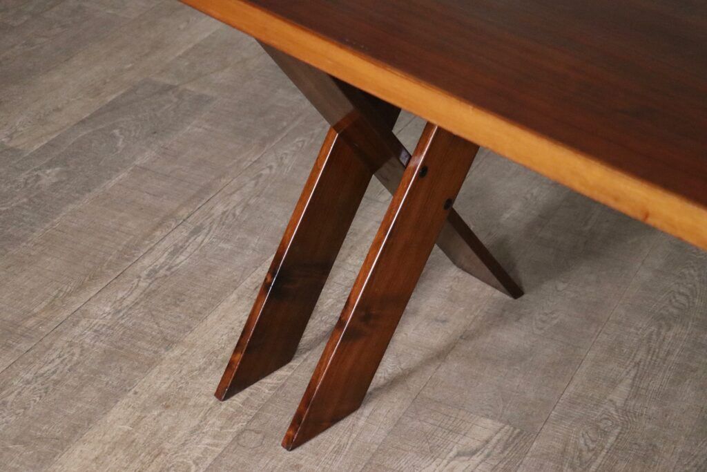 TL58 dining table in walnut by Marco Zanuso for Poggi, Italy 1960s