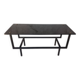 1950s metal and glass coffee table