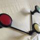 Tri-colour wall coat rack design - 1950s/60s