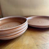 Handmade antique stoneware plates