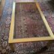 Vintage XXL coffee table (130cm) - Brass & Glass - 1970s