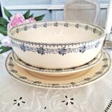 Antique serving dishes in iron earthenware