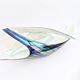 Vintage White and Iridescent Ceramic Bowl or Centerpiece n 6768 by Lusso, Italy