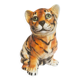 Vintage animal sculpture in Italian ceramic depicting a tiger cub.