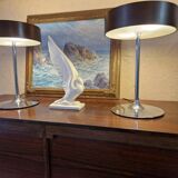 Pair of Vintage Italian Malibu Lamps 1980s