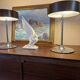 Pair of vintage Italian Malibu lamps from the 1980s.