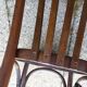 old bistro chair with varnished wooden bars