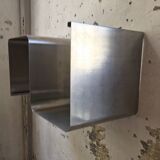 "Zig-zag" satin stainless steel shelf by Joelle Ferlande and François Monnet