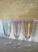 3 coupes à champagne colorées irisées