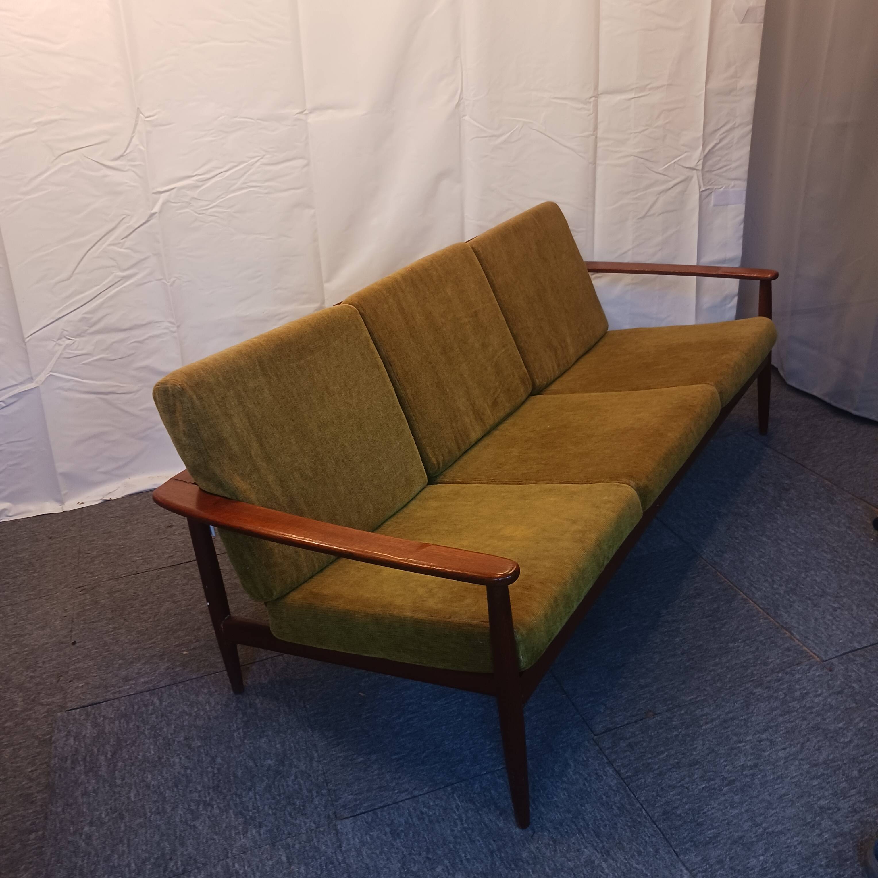 1960s Scandinavian three-seater sofa