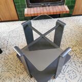 Art deco coffee table in wood and glass